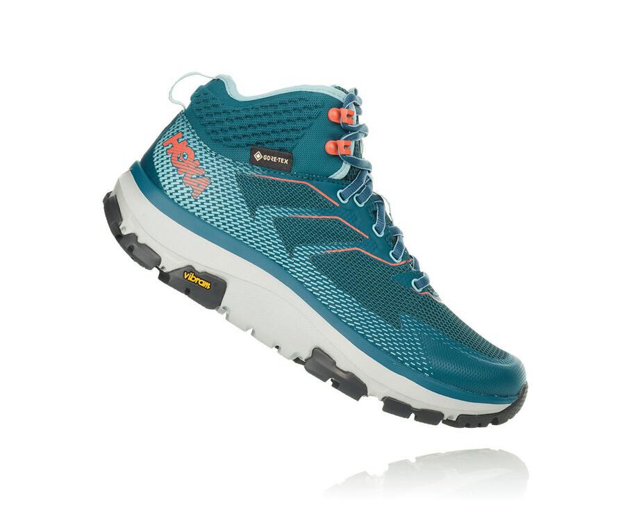 Botas De Montaña Hoka One One Mujer Turquesa - Toa Gore-Tex - GHYT13489